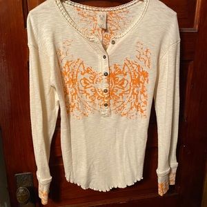 Free People waffle knit top